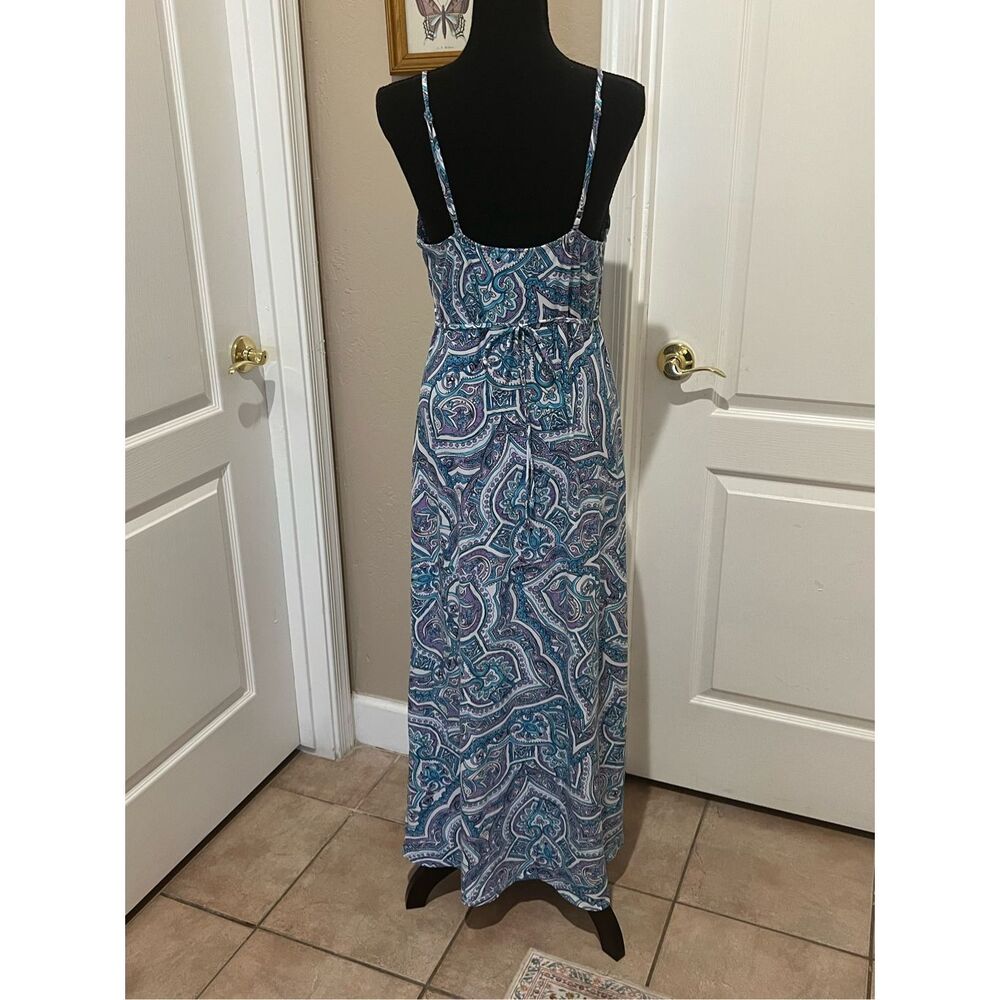 Studio Donatella blue and white with a hint of purple maxi dress with adjustable - Picture 2 of 5
